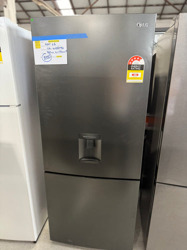 Factory second LG GB-W455MBL 420L Bottom Mount Fridge (Black) - Second Hand Appliances Geebung